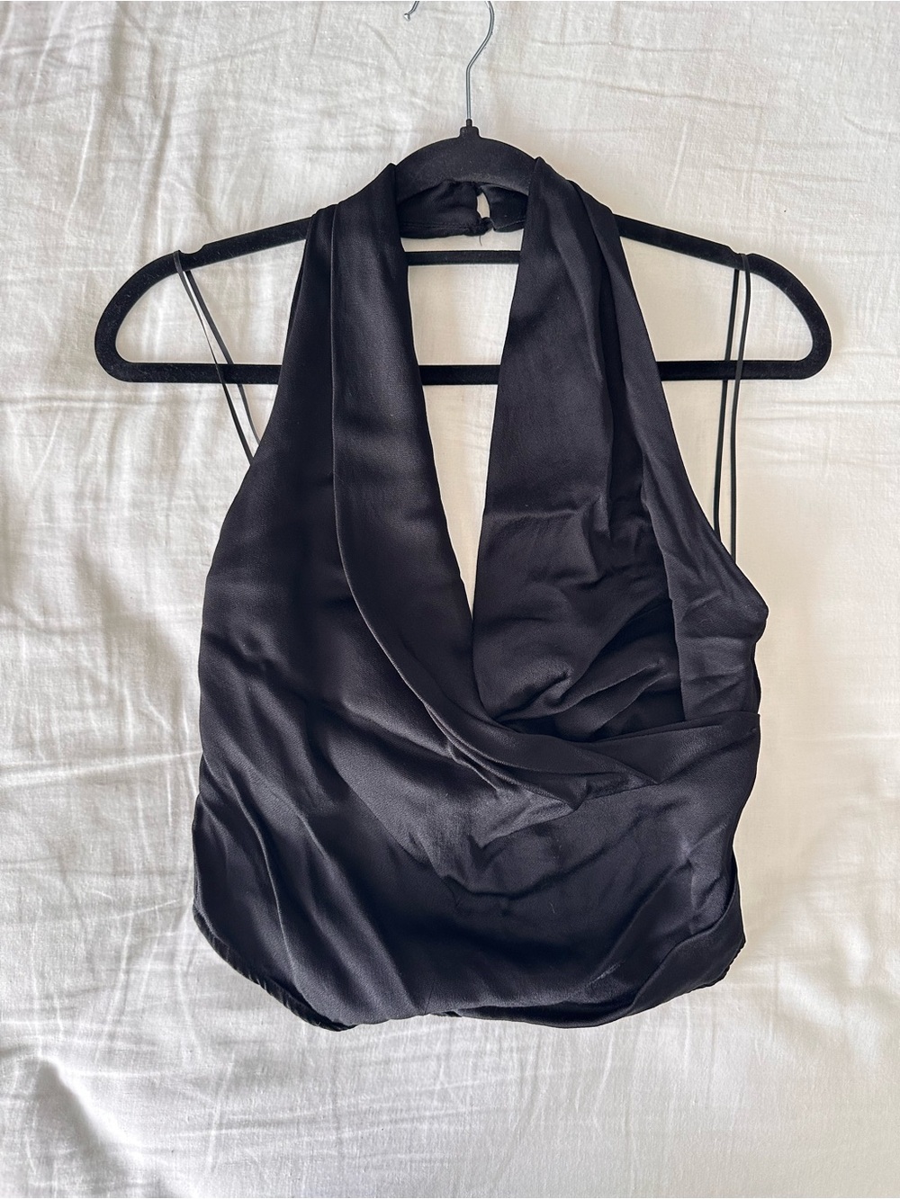 ASTR- Satin halter top